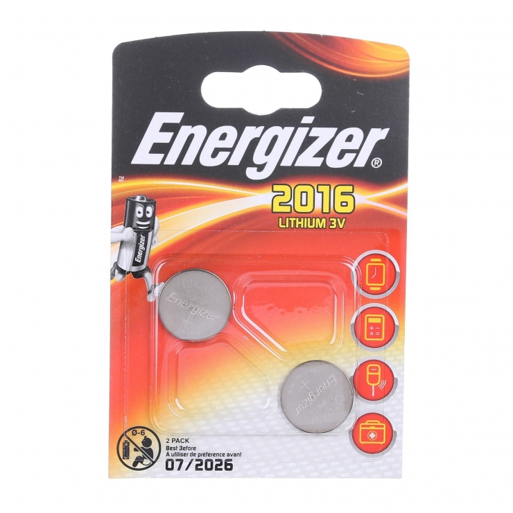 Imagine Set 2 baterii CR2016, Energizer 638711